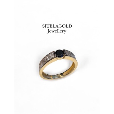 GOLDEN RING WITH STONES RS 16